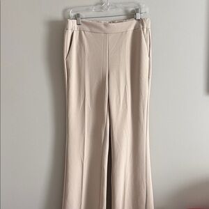Chic Cream Wide Leg Women's Pants